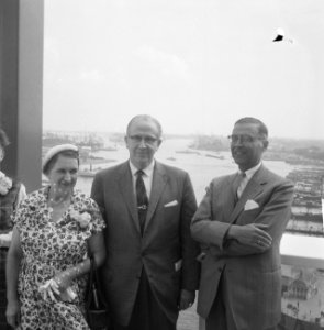 Amerikaanse Minister van Landbouw mr Erza Benson bezoekt Amsterdam, de minister, Bestanddeelnr 911-4773