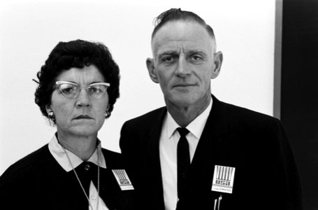 Amerikaanse tentoonstelling in RAI door Lyndon Johnson geopend Het echtpaar van, Bestanddeelnr 915-7125