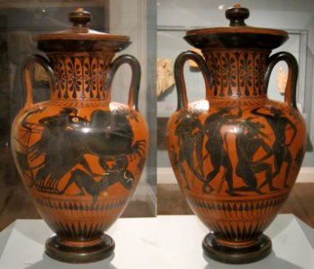 Amphora with lid attributed to the Acheloos Painter, HAA