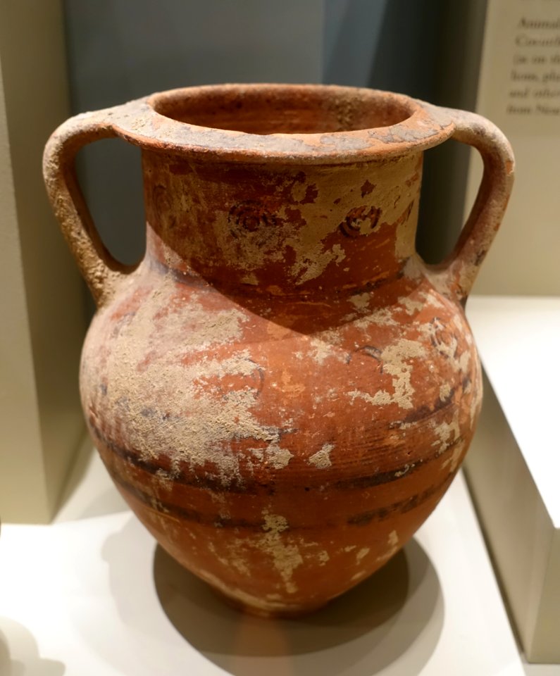 Amphora, Cypriot, Cypro-Geometric II-III, c. 950-750 BC, terracotta - Middlebury College Museum of Art - Middlebury, VT - DSC07982