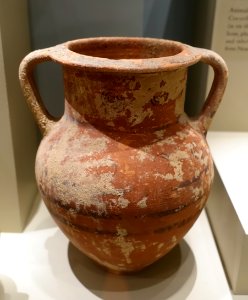 Amphora, Cypriot, Cypro-Geometric II-III, c. 950-750 BC, terracotta - Middlebury College Museum of Art - Middlebury, VT - DSC07982