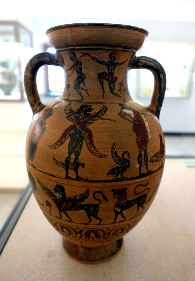 Amphora with procession of Tinia and other deities, Etruscan, c. 520-510 BC, L 780 - Martin von Wagner Museum - Würzburg, Germany - DSC05739
