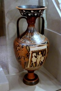 Amphora, storage jar, Baltimore Painter, Greece, 320 BC, terracotta - Spurlock Museum, UIUC - DSC05799