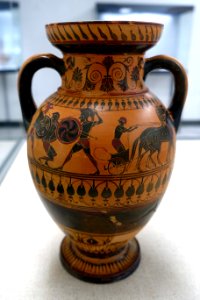 Amphora with battle scene, Northampton Group, c. 530 BC, L 131 - Martin von Wagner Museum - Würzburg, Germany - DSC05679
