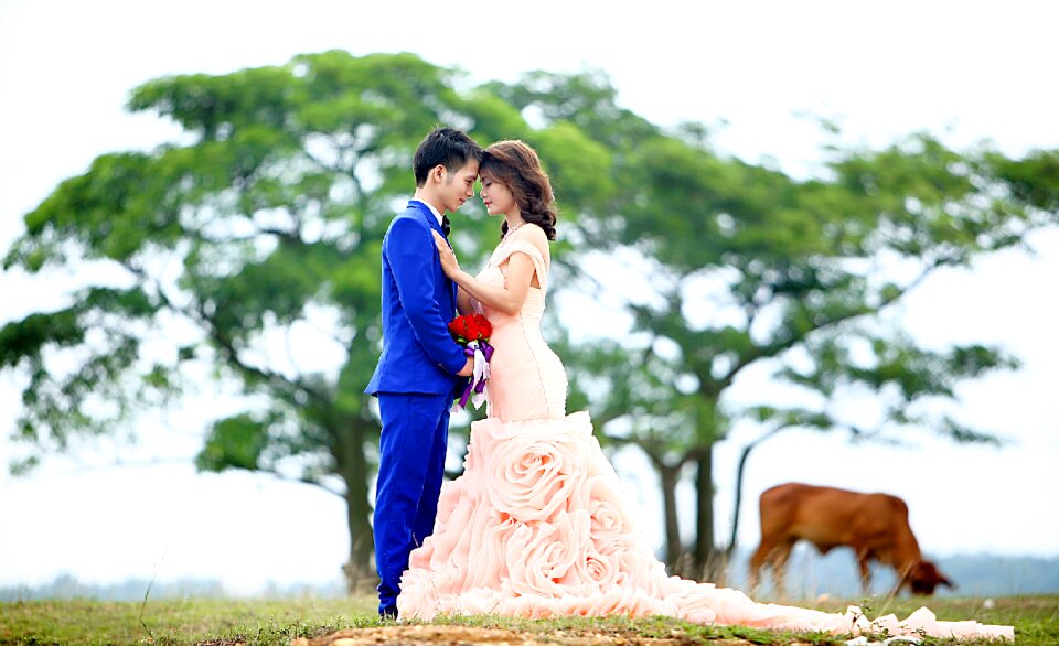 Lover valentine wedding photo