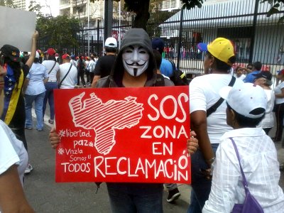 Anonymous protester Venezuelan protests 2014 photo