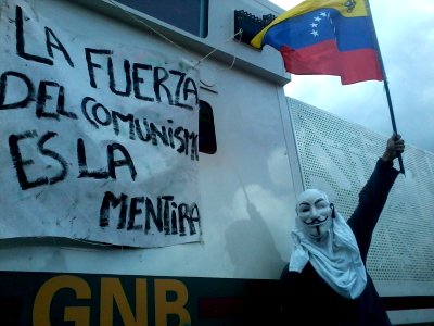 Anonymous protester 2 Venezuela 2014
