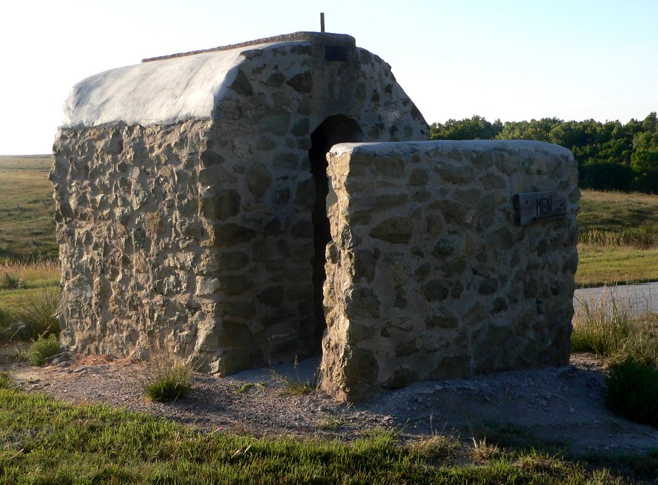 Antelope Lake Park (Graham Co, KS) W men outhouse 2