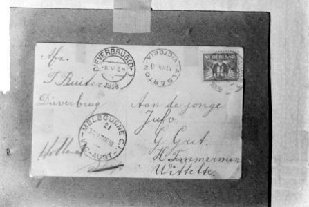 Ansichtkaart in 1929 bezorgd, nu aangekomen, Bestanddeelnr 917-4400