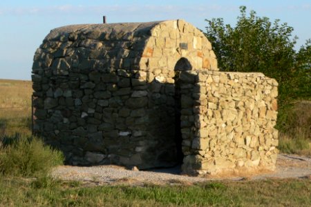 Antelope Lake Park (Graham Co, KS) SE outhouse 1