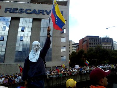 Anonymous protester 3 Venezuela 2014 photo