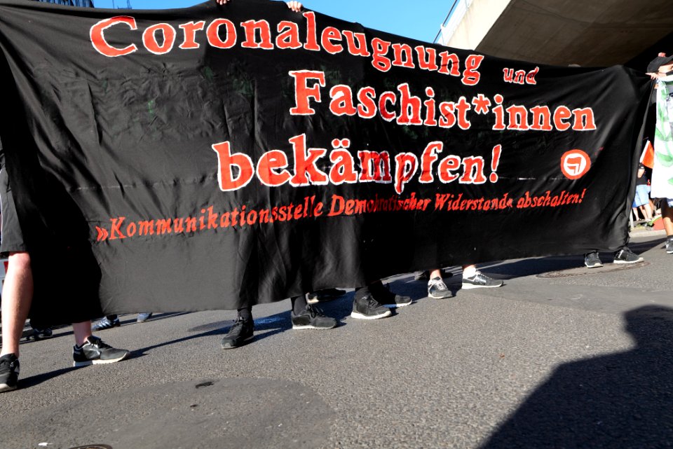 Antifascist demonstration against KDW in Berlin-Wedding 2020-07-31 01