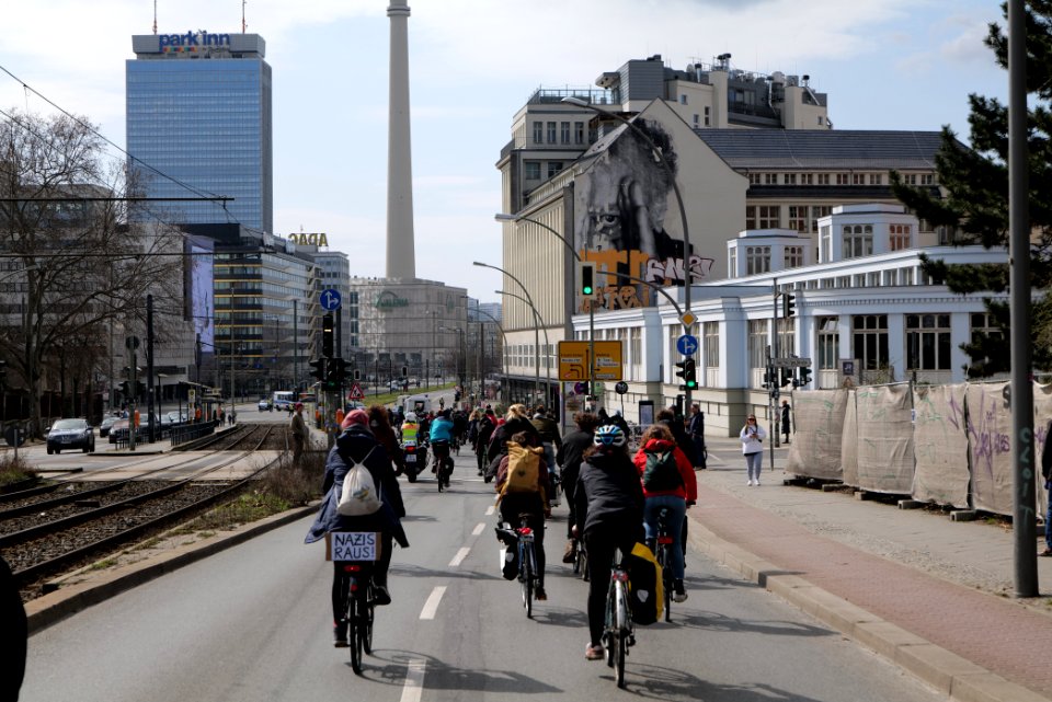 Antifascist bicycle demonstration Berlin 2021-03-28 23