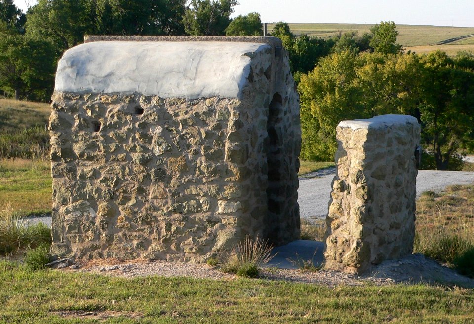 Antelope Lake Park (Graham Co, KS) W men outhouse 1