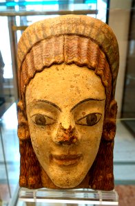 Antefix in the form of a woman's head, Cerveteri, c. 500 BC, inv. 13883 - Museo Gregoriano Etrusco - Vatican Museums - DSC01143