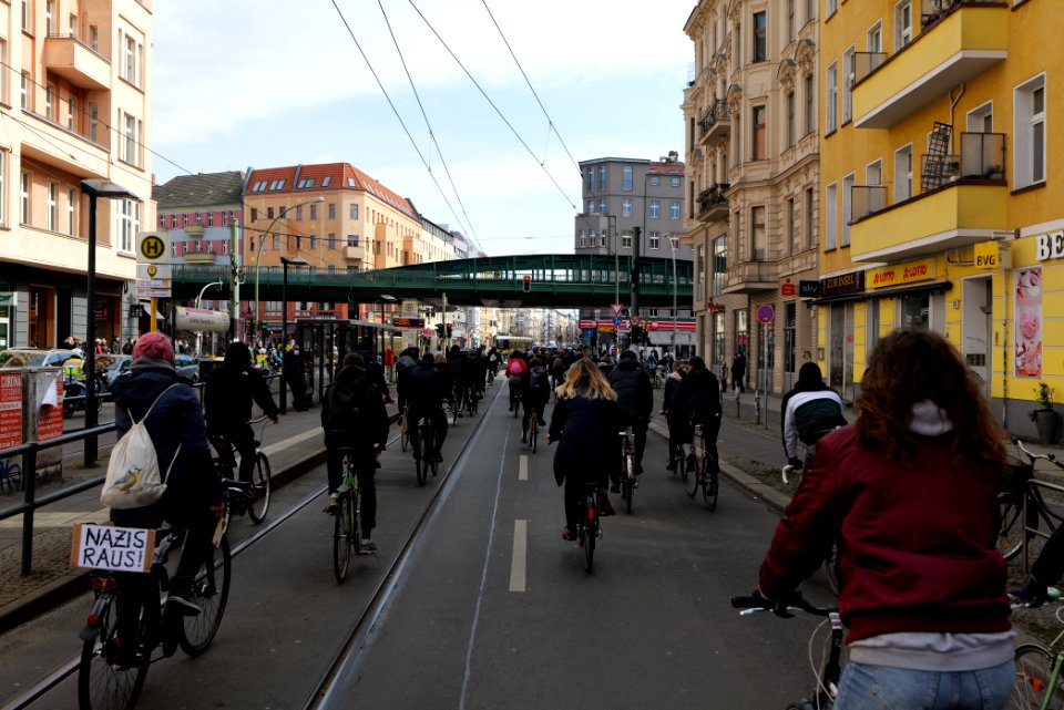 Antifascist bicycle demonstration Berlin 2021-03-28 19