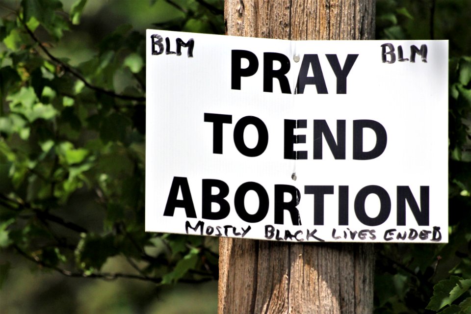 Anti-abortion sign in Schenectady, New York