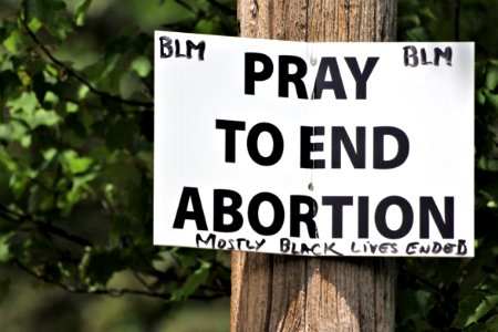 Anti-abortion sign in Schenectady, New York