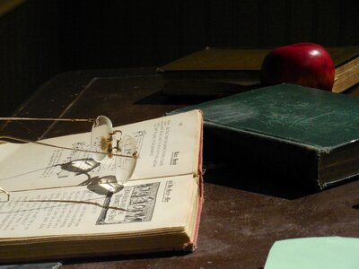 School table studying