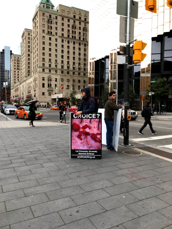 Anti-abortion protest at Front Street