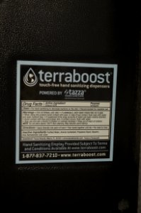 Antibacterial dispenser nameplate