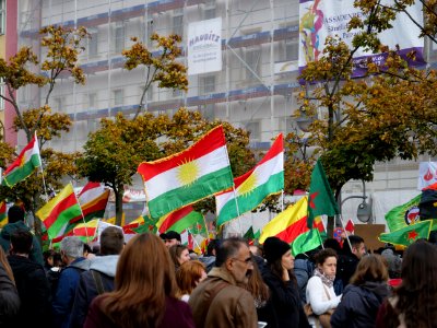 Anticolonial March Berlin 2019 Rojava block 17