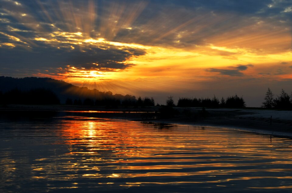 Water ocean sun