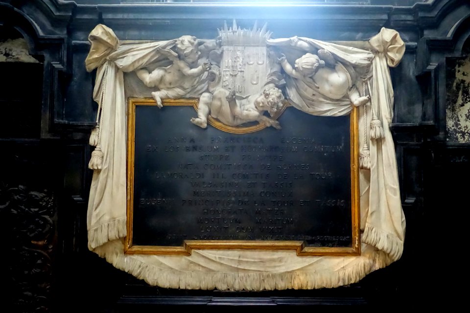 Anne-Françoise-Eugénie de Hornes memorial - Chapel of Saint Ursula - Église Notre-Dame du Sablon - Brussels, Belgium - DSC08129