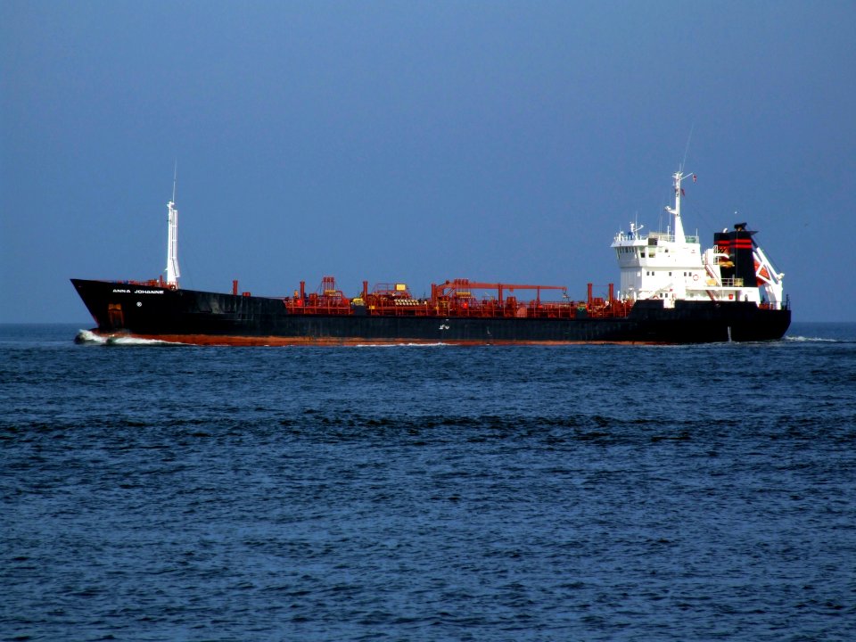 Anna Johanne leaving Port of Rotterdam, Holland