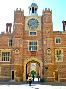 Anne Boleyn's gateway and astronomical clock photo
