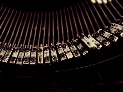 Vintage typewriter retro letter