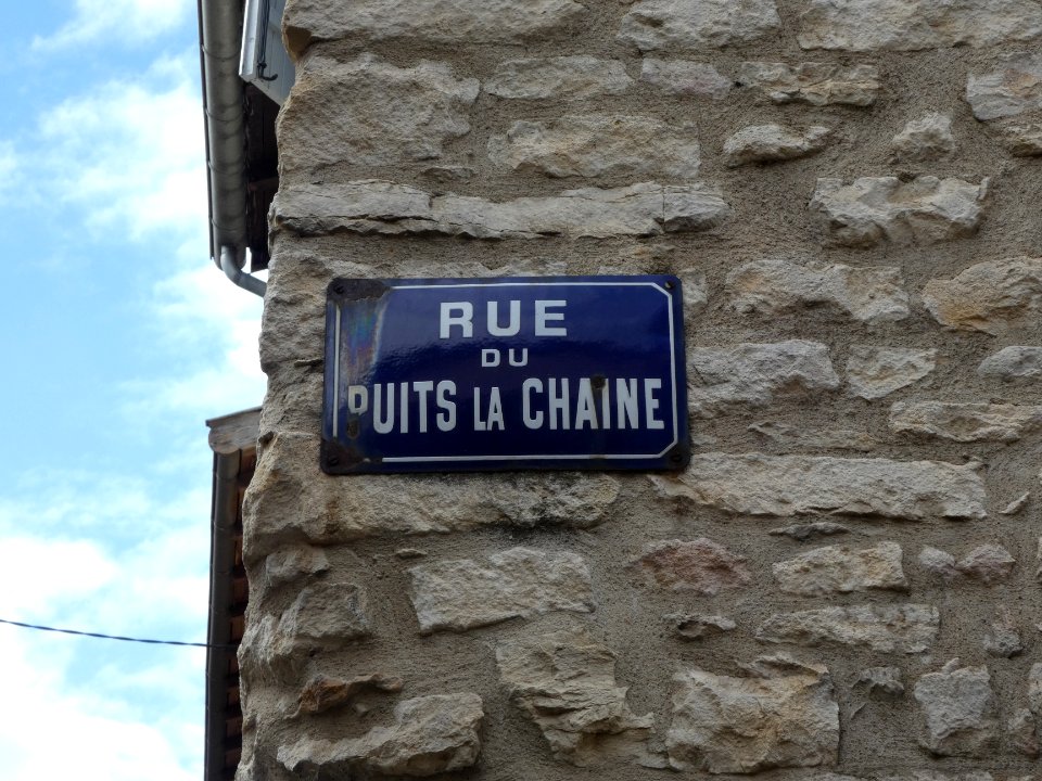 Anse - Rue du Puits de la Chaîne - Plaque