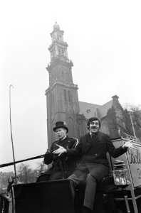 Anthony Newley in Amsterdam, hoofrol in Doctor Doolittl bij de Westertoren, Bestanddeelnr 920-9271