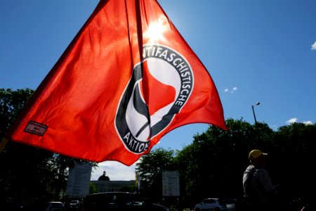 Antifascist RCC bicycle demonstration Berlin 2020-05-30 13