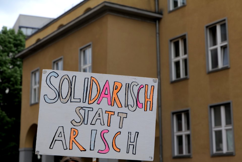 Antifascists at Linienstraße Berlin 2020-05-16