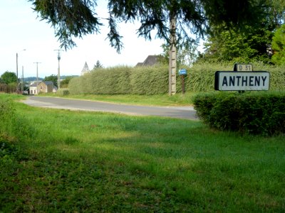 Antheny (Ardennes) city limit sign