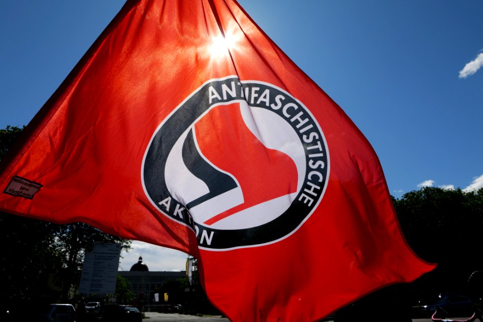 Antifascist RCC bicycle demonstration Berlin 2020-05-30 12