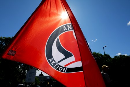 Antifascist RCC bicycle demonstration Berlin 2020-05-30 14