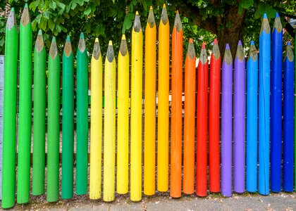 Pencils lacquered wood color