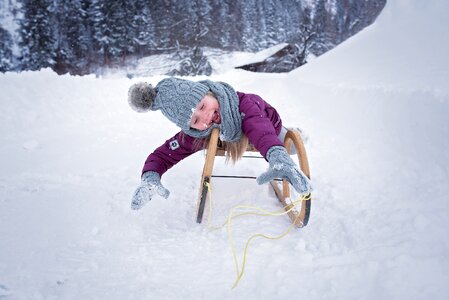 Girl toboggan slide