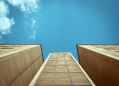 Wood house facade building photo