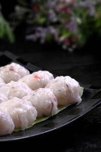 Chafing dish seafood shrimp slide photo
