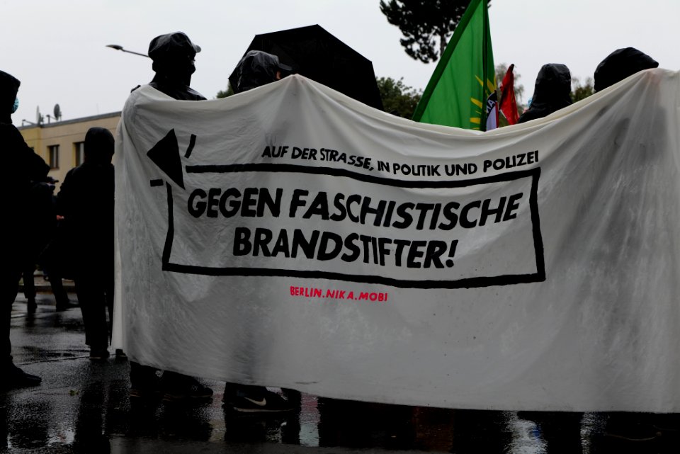 Antifascist demonstration Berlin-Rudow 2020-08-30 18