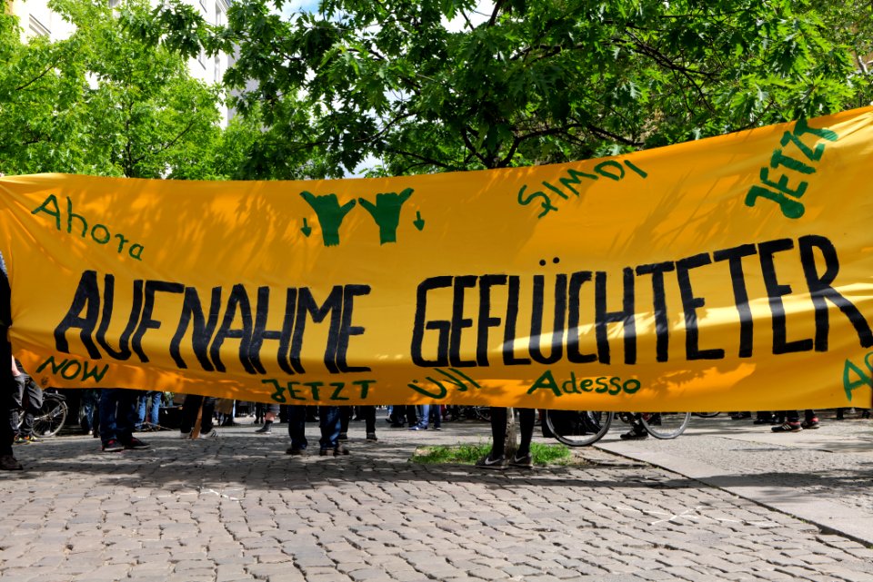 Antifascists in Schendelpark Berlin 2020-05-16 10