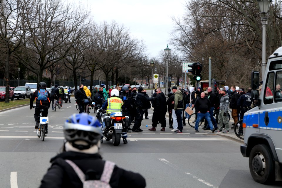Antifascist bicycle demonstration Berlin 2021-03-20 21