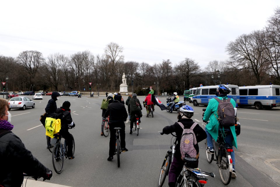 Antifascist bicycle demonstration Berlin 2021-03-20 17