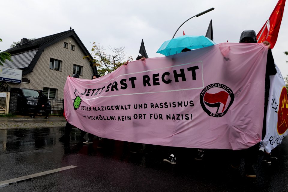 Antifascist demonstration Berlin-Rudow 2020-08-30 03