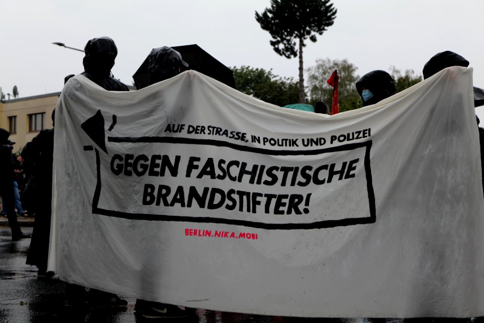 Antifascist demonstration Berlin-Rudow 2020-08-30 17