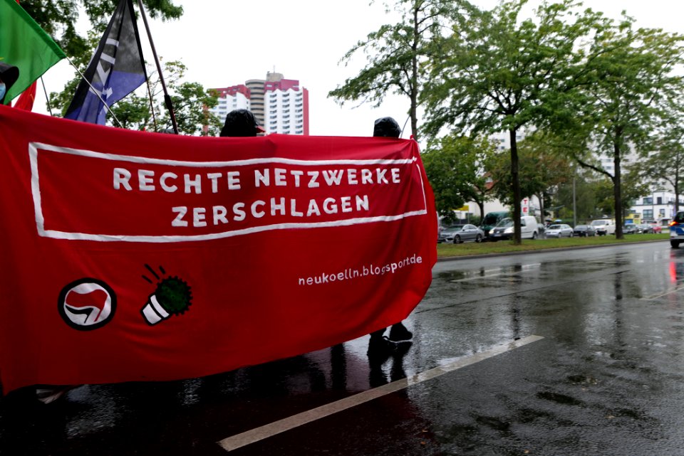 Antifascist demonstration Berlin-Rudow 2020-08-30 05