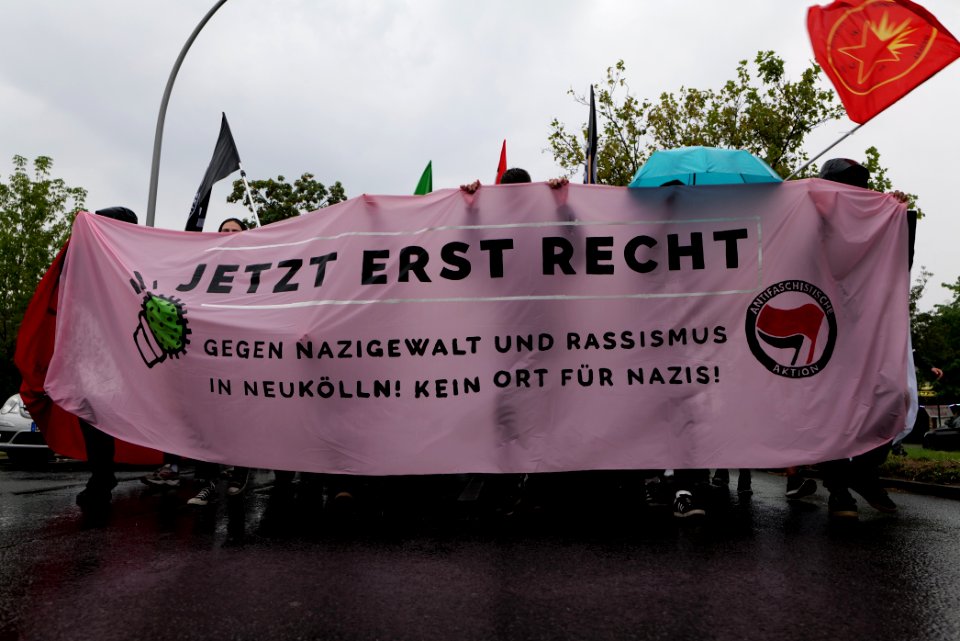 Antifascist demonstration Berlin-Rudow 2020-08-30 02